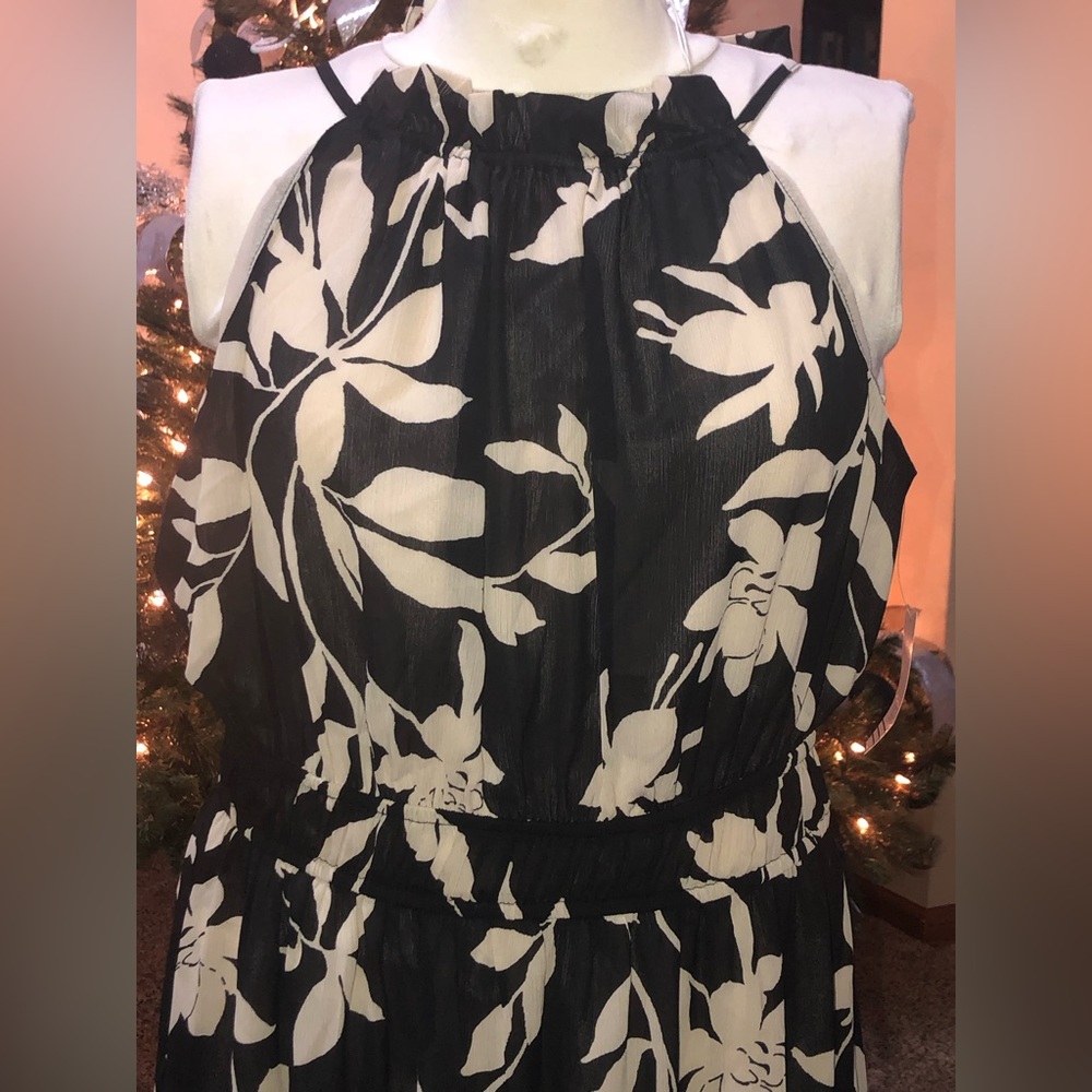Halter Floral Dress Size XL Island Vacation Cruise NWT